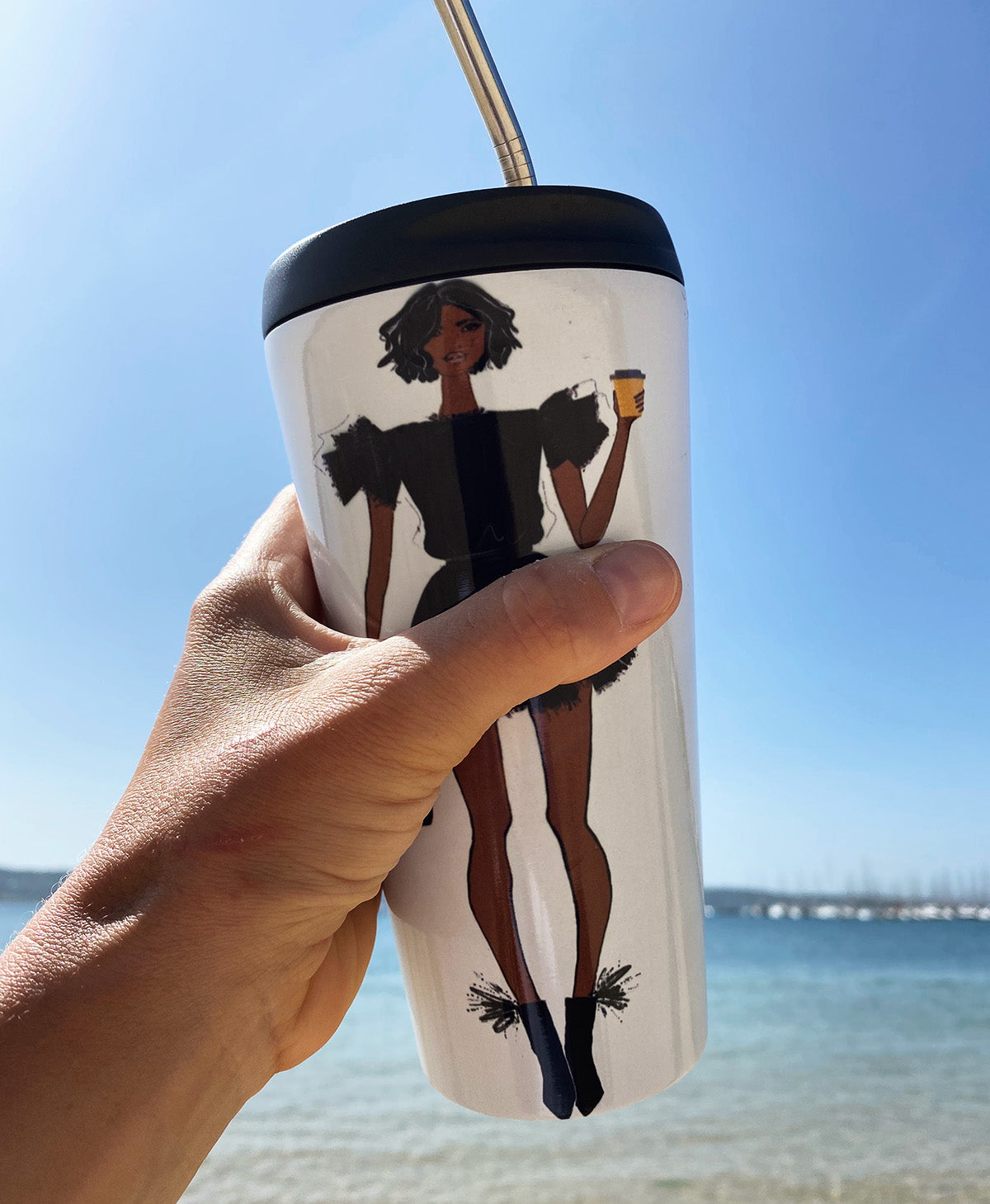 stainless steel eco friendly travel mug 